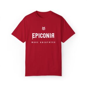 Epiconia MAKE GREATNESS - Unisex Garment-Dyed T-Shirt (RED)