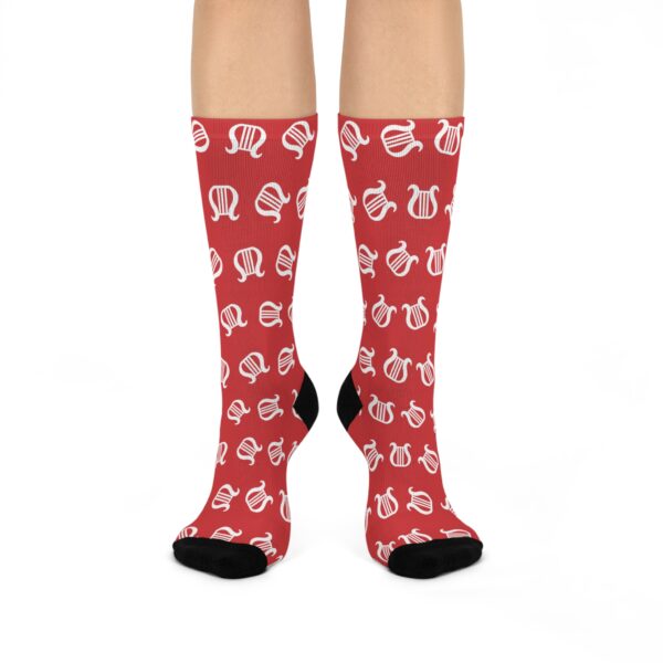 Festive Cushioned Crew Socks with Playful Design – Perfect for Holidays and Cozy Comfort - Image 2