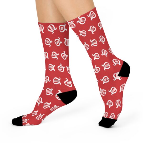 Festive Cushioned Crew Socks with Playful Design – Perfect for Holidays and Cozy Comfort - Image 3