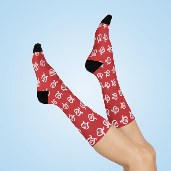 Festive Cushioned Crew Socks with Playful Design – Perfect for Holidays and Cozy Comfort