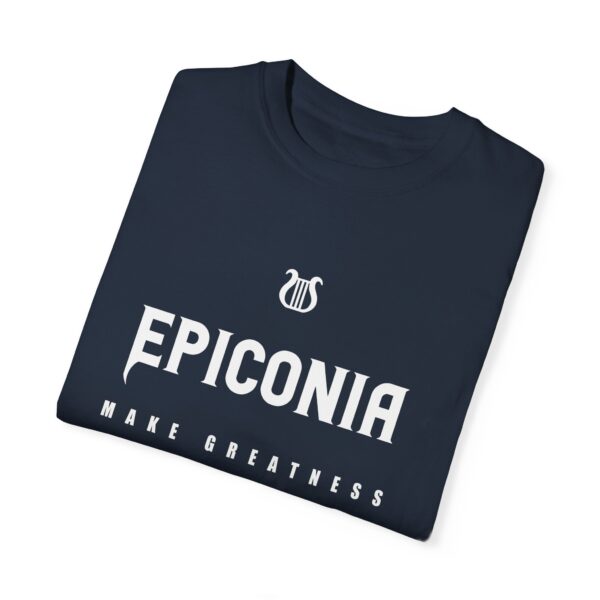 Epiconia MAKE GREATNESS - Unisex Garment-Dyed T-Shirt (NAVY) - Image 2