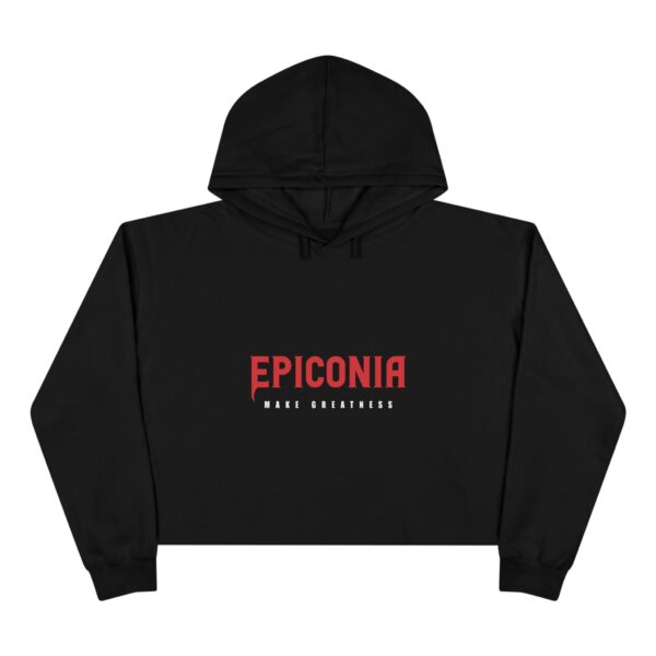 Epiconia Crop Hoodie - Make Greatness (Black)